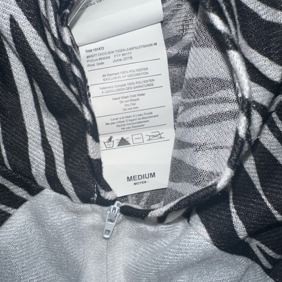 Kids Zebra Costume Cosplay Halloween Animal Onesie for Child Zebra Size medium - Picture 6 of 6